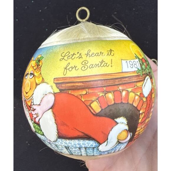 Muppets Kermit Miss Piggy 1981 Satin Hallmark Christmas Ornament Jim Henson -CH2 - Picture 7 of 10